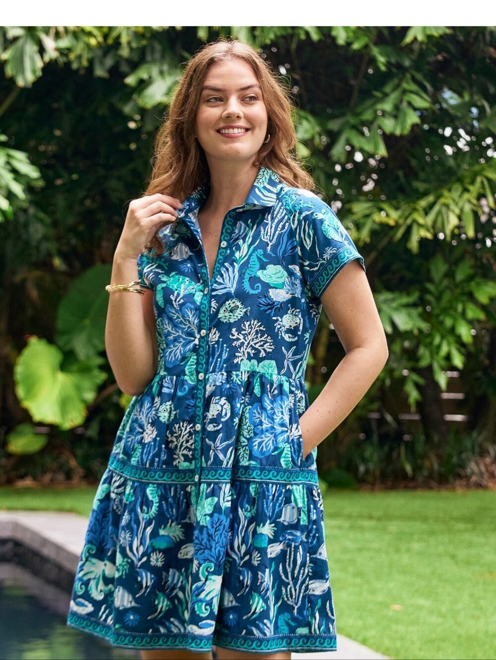 NWT Printfresh Oceania - Easy Elegance Dress, Size Small